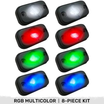 Recon - Recon 264515RGB8 High Power LED Underbody Rock Light Kit RGB 8pc.