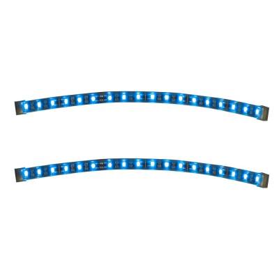 Recon - Recon 264700BL 12" Flexible High Power LED Light Strips-2pc. Blue