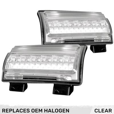 Recon - Recon 264148CL LED Turn Signal Lenses Clear/White/Amber for 18-25 Wrangler JL