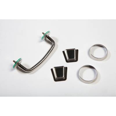 Rugged Ridge - Rugged Ridge 11101.06 Tie Down Hood Kit Stainless Steel for Jeep Wrangler