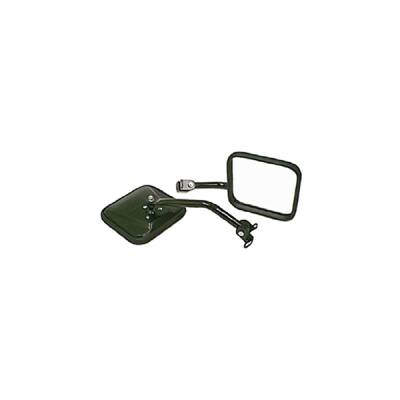 Rugged Ridge - Rugged Ridge 11001.07 CJ-Style Side Mirror Kit Black for Wrangler YJ
