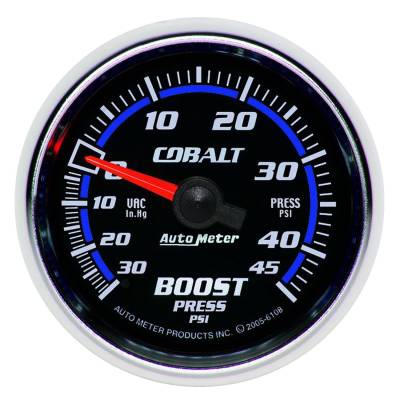 AutoMeter - AutoMeter 6108 Cobalt Mechanical Vacuum/Boost Gauge 30" HG/45PSI 2-1/16"