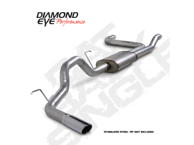 Diamond Eye Performance - Diamond Eye K3520A 3.5" Cat-Back Single Aluminized for 04-12 Nissan Titan 5.6L