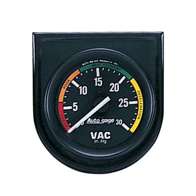 AutoMeter - AutoMeter 2337 Autogage Vacuum Gauge Black Dial 0-30" HG 2-1/16" Full Sweep