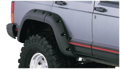 Bushwacker - Bushwacker Cut-Out Style Rear Fender Flares Black for Jeep XJ 10036-07