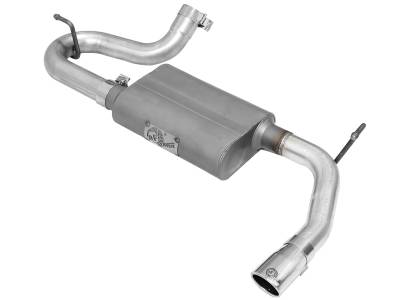 aFe Power - aFe 49-08047-P 2.5" Axle-Back Aluminized Exhaust Kit for 07-18 Jeep Wrangler JK