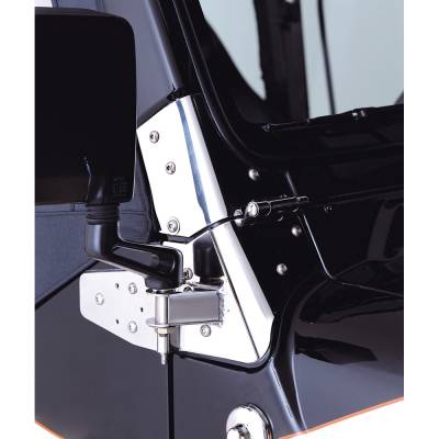 Rugged Ridge - Rugged Ridge 11026.02 Mirror Relocation Brackets Stainless Steel