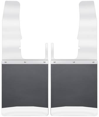 Husky Liners - Husky Liner Front 12" Wide Kickback Mud Flaps w/SS Weights Pair 17098