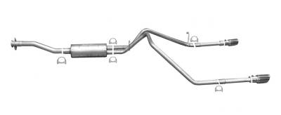 Gibson Performance Exhaust - Gibson Performance Split Rear Cat-Back Exhaust System Aluminized 5586