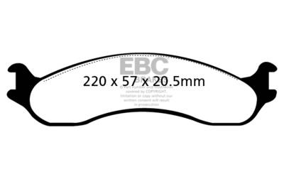 EBC Brakes - EBC Brakes DP61266 6000 Series Greenstuff Truck/SUV Brakes Disc Pads