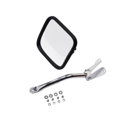 Rugged Ridge - Rugged Ridge 11005.11 Mirror Head & Arm Stainless Steel Left for Jeep CJ