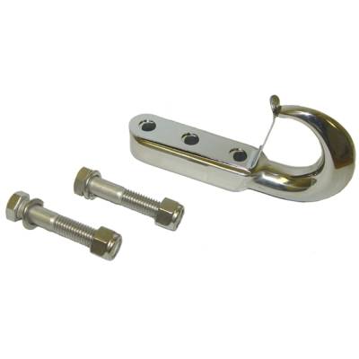 Rugged Ridge - Rugged Ridge 11141.01 Front Tow Hook Stainless Steel for Jeep CJ & Wrangler