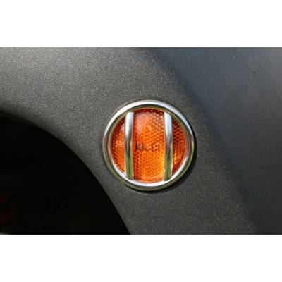 Rugged Ridge - Rugged Ridge 11142.12 Side Marker Light Euro Guards Stainless Steel for Wrangler