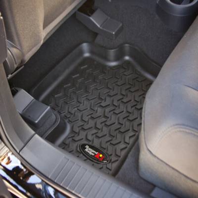 Rugged Ridge - Rugged Ridge 12950.17 Floor Liners Rear Black 07-17 MK/Caliber/Compass/Patriot