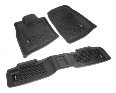 Rugged Ridge - Rugged Ridge 12987.24 Floor Liners Kit Black for Jeep Grand Cherokee WK