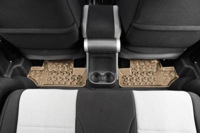 Rugged Ridge - Rugged Ridge 13950.02 Floor Liners Rear Tan for Jeep Wrangler