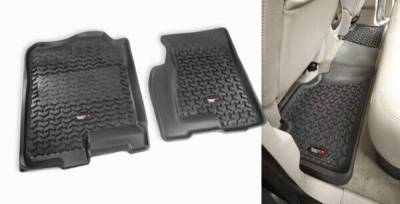 Rugged Ridge - Rugged Ridge 82989.02 Floor Liners Kit Black Chevrolet & GMC Pickup/SUV