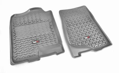 Rugged Ridge - Rugged Ridge 84901.01 Floor Liners Front Gray 07-14 GM Fullsize Pickup/SUV