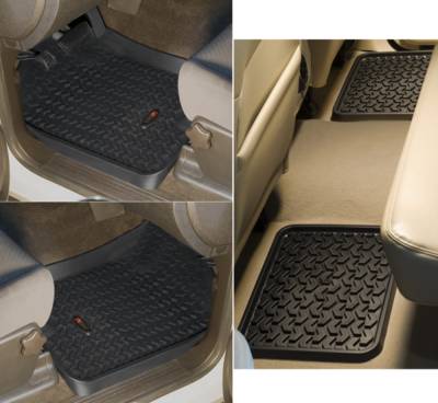 Rugged Ridge - Rugged Ridge 82987.02 Floor Liners Kit Black Chevrolet & GMC Pickup/SUV
