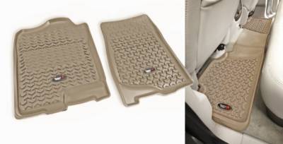 Rugged Ridge - Rugged Ridge 83989.01 Floor Liners Kit Tan Chevrolet & GMC Fullsize Pickup/SUV
