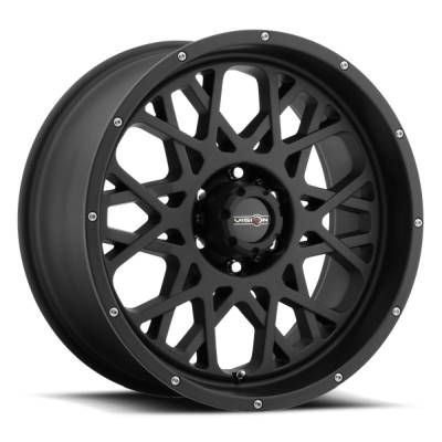 Vision Wheel - Vision Wheels 412-8950SB12 412 Rocker 18x9 5x150 12mm Black Matte