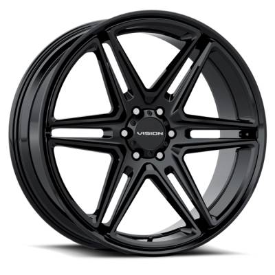 Vision Wheel - Vision Wheels 476-24936GB30 476 Wedge 24x9.5 6x135 30mm Black Gloss