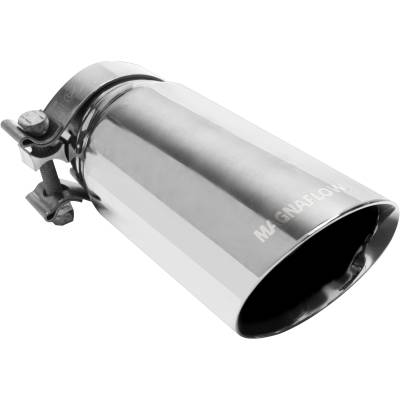 MagnaFlow Exhaust Products - MagnaFlow 35210 Single Polished Exhaust Tip 2.75" Inlet/3.5" Outlet Round