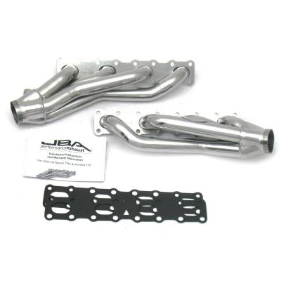 JBA Racing Headers - JBA 1400SJS 1-5/8" Shorty Stainless Headers Ceramic for Infiniti/Titan 5.6L