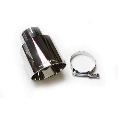 JBA Racing Headers - JBA Headers 12-08257 2.5" IN/4.0" OUT Chromed Stainless Steel Exhaust Tip
