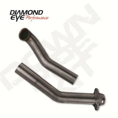 Diamond Eye Performance - Diamond Eye 120006 Downpipe 4" Aluminized 1999-2003 Ford 7.3L