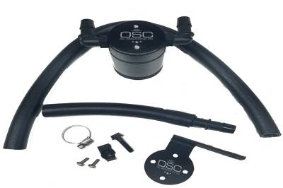 J&L Oil Separator Co - J&L Oil Separator 3.0 Rear Side Mounted Oil Separator Black 3021R-B