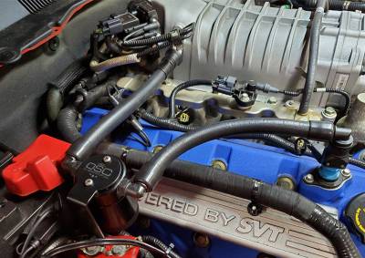 J&L Oil Separator Co - J&L Oil Separator 3.0 Passenger Side Mounted Oil Separator Black 3040P-B