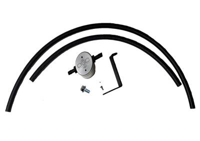 J&L Oil Separator Co - J&L Oil Separator 3.0 Driver Side Mounted Oil Separator Silver 3110D-C