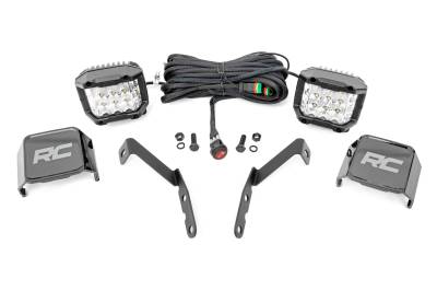 Rough Country Suspension Systems - Rough Country 71062 A-Pillar 3" LED Ditch Light Flood for 07-14 Silverado/Sierra