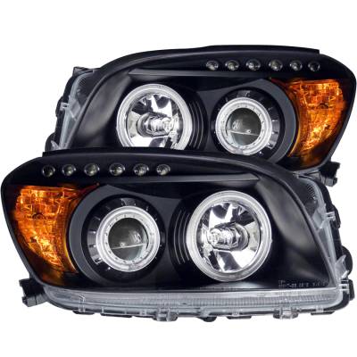 Anzo USA - Anzo USA 111120 Black Projector Headlight Set w/CCFL Halo for Toyota RAV4