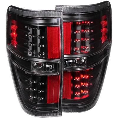 Anzo USA - Anzo USA 311145 Black LED Clear Lens Taillight Set for 09-14 Ford F150