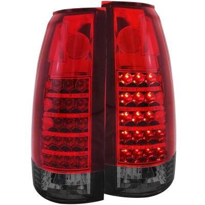 Anzo USA - Anzo USA Chrome LED Taillight Set Red/Smoke Lens GM C/K Trucks/Suvs 311157