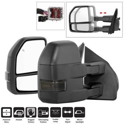 Spyder Auto - Spyder Auto 9943065 Power Heated LED Signal Telescoping Mirrors for 15-17 F150
