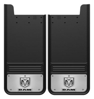 Gatorback - Gatorback 12"x26" Universal Black Mud Flaps for Ram Head Logo GB1226RV