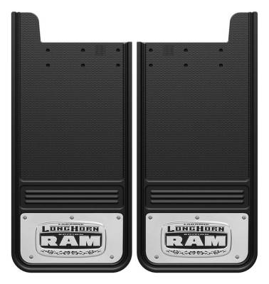 Gatorback - Gatorback 12"x26" Universal Black Mud Flaps for Longhorn Logo GB1226L