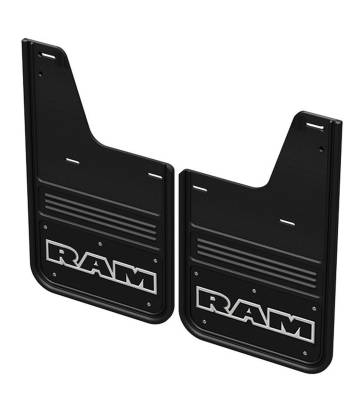 Gatorback - Gatorback 12" Black Rear Mud Flaps for Ram Pickups GCR33R-RTW