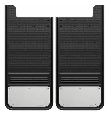 Gatorback - Gatorback 12"x26" Universal Black Mud Flaps Blank Stainless GA1226SS