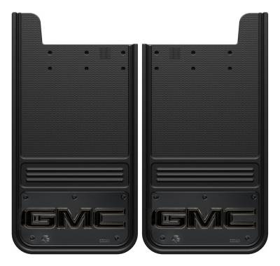 Gatorback - Gatorback GM1223G-2 12"x23" Universal Black Mud Flaps GMC Logo