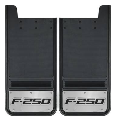 Gatorback - Gatorback 12"x26" Universal Black Mud Flaps F250 Logo GB1226F250