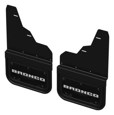 Gatorback - Gatorback Removable 12"x9" Black Front Mud Flaps Ford Bronco GCN406F1-BRW