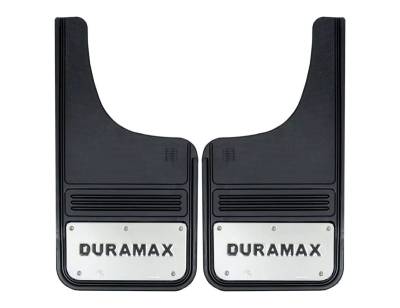 Gatorback - Gatorback 12"x23" Cut-Style Black Mud Flaps Duramax Logo GB1223CUTDX