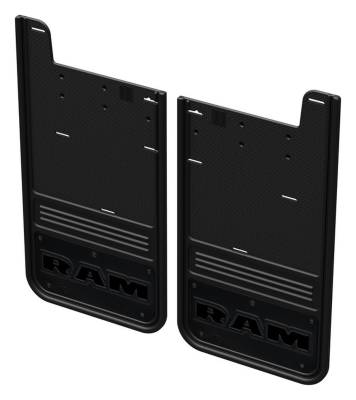Gatorback - Gatorback 12" Black Rear Mud Flap Set for Ram 2500/3500 GCR38R-RTA