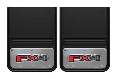 Gatorback - Gatorback 14"x18" Universal Black Mud Flaps FX4 Logo GB1418FX4-2