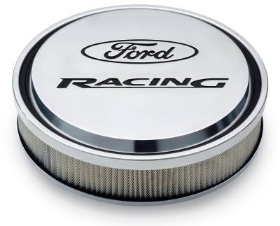 Ford Performance Parts - Ford Perf. 302-383 Slant Edge Air Cleaner Kit Polished w/Ford Racing Emblem