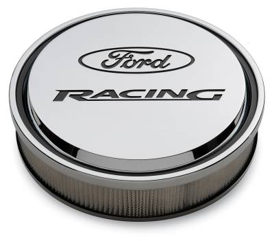 Ford Performance Parts - Ford Performance 302-384 Slant Edge Air Cleaner Kit Chrome w/Ford Racing Emblem